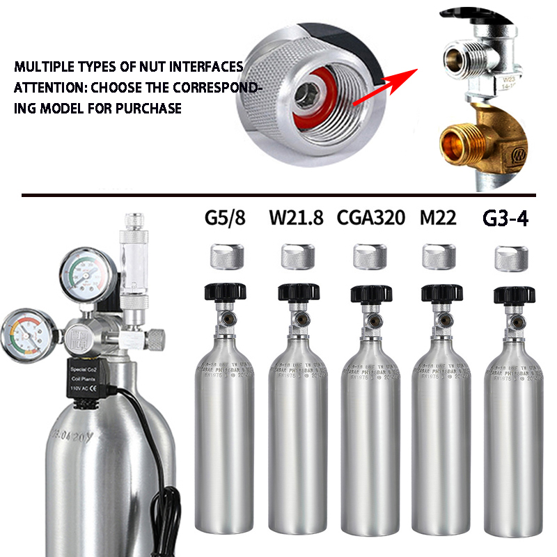 DIY Aquarium CO2 Regulator Magnetic Solenoid Kit Check Valve Fish Tank Accessories CO2 Control System Reactor Generator Set