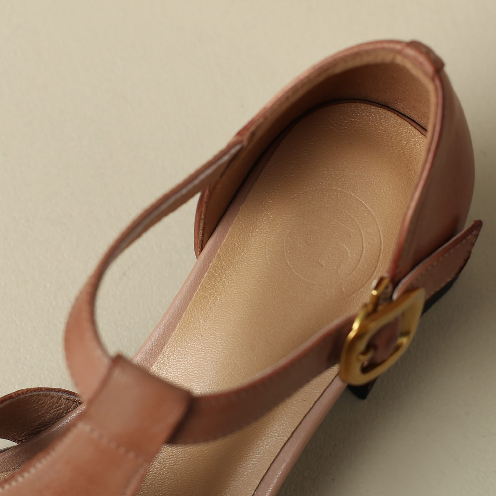 Womens Genuine Leather Braided T strap Gladiator Sandals Plus Size 34 42 5cm Thick Med Heel 4 hick