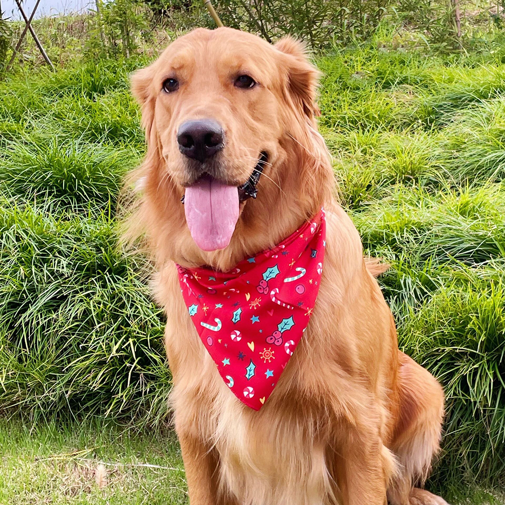 Cat Slobber Towel Pet Print Triangle Bib Decoration Christmas Halloween Party Slobber Towel Pet Accessories for Cats and Puppies