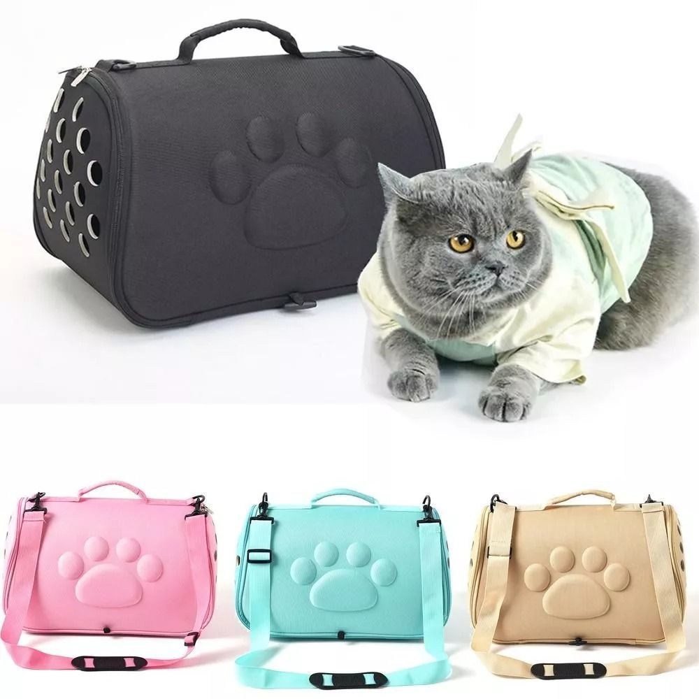 New Breathable Pet Carrier Folding Portable Small Dogs Handbag Puppies EVA Cat Bag