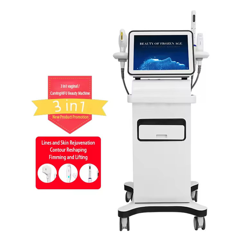 Portable Ultrasound 3 in 1 Anti-aging Machine Face Lifting Skin Rejuvenation Body Contour Reshaping Ultrasonic Device HIFU Face Lifting Wrinkle Reduct