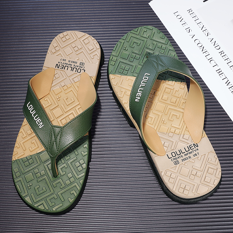 Summer Men's Slippers Beach Outdoor Sandals Mens Flip Flops Comfortable Slides Design Casual Shoes Men Non-slip Home Slippers