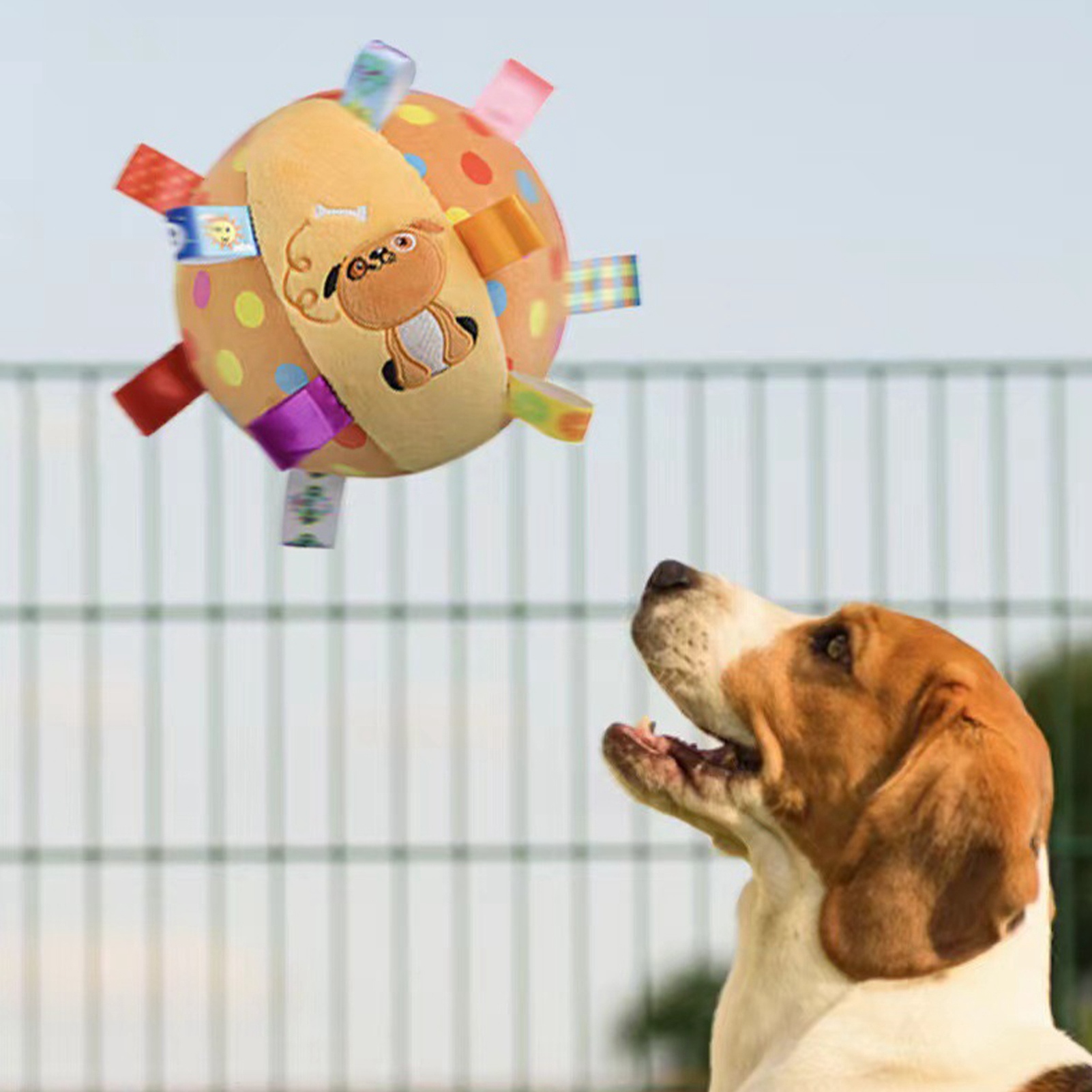 Interactive Dog Chew Ball Toy, Durable, Improved Health, Sound Inside, Fit for Home, Outdoor