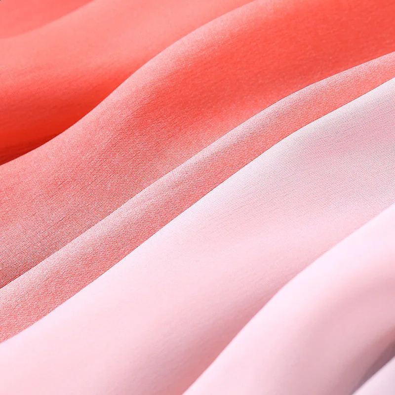 LaMaxPa Soft Women Gradient Silk Scarf Autumn Winter Long Bandana Shawls and Wraps Female Hijab Echarpe Pashmina 240912