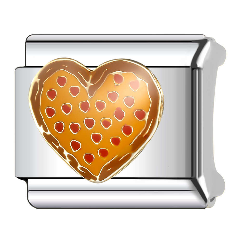 New Women's Gift Smile like a flower Bead Italian Charms Links Bangle Beads Fit 9mm Stainless Steel Bracelet Making DIY For Women Fashion Jewelry