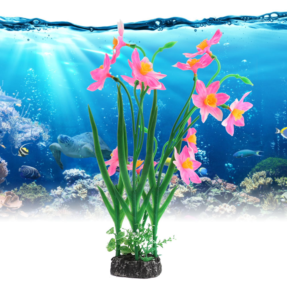 Artificial Coral Plant for Aquarium, Vivid Flower Ornament, Underwater Fish Tank, Garden Land