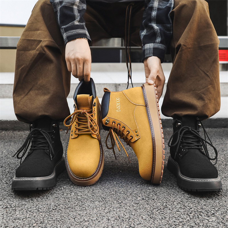 Ddmysports 2024 autumn new thick bottom Derby middle English style small leather shoes fashion hundred models Korean version of the student casual sho