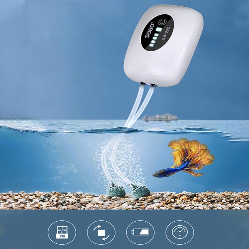 Small Portable Oxygen Pump Usb Rechargeable Lithium Battery Ultra-quiet Indoor Outdoor Aquarium Fishing Dual Purpose Oxygen Pump