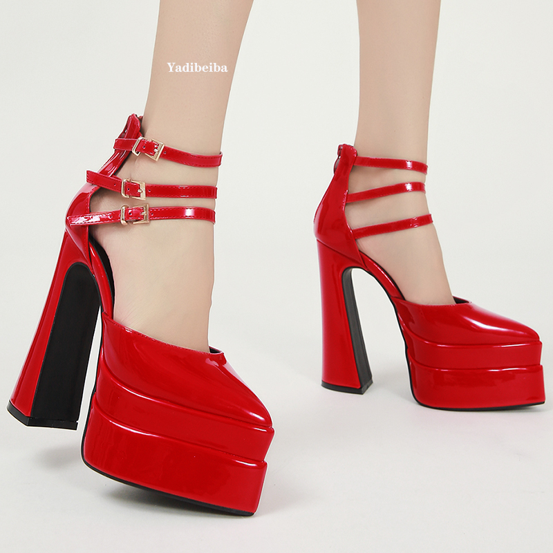 2023 Dropship Spring Summer Sandals Pointed Toe Platform Women Fashion Show Pumps Sexy Woman Wedding Shoes Big Size 42 72e4