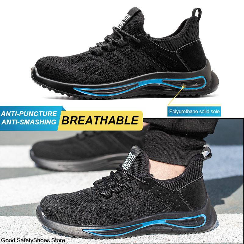 2025 new Toe Steel Sneakers Women Safety Puncture-Proof Breathable Work Boots Men Indestructible Shoes Lightweight 2329
