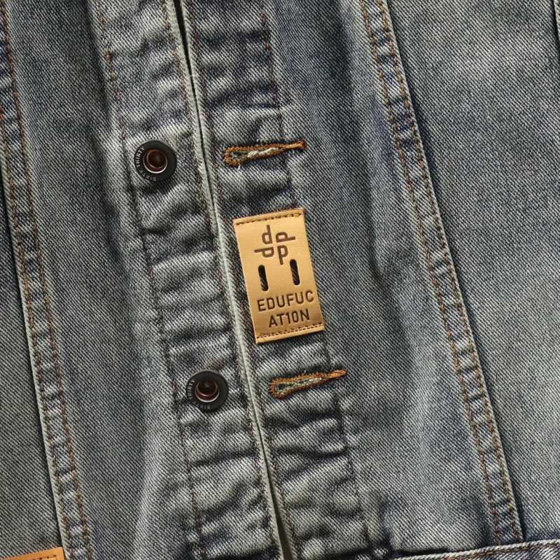 2024 Autumn Winter Denim Jacket Mens Retro Nostalgic Printed Fashion High end Jacket Loose Trendy Motorcycle Casual Jacket W240914