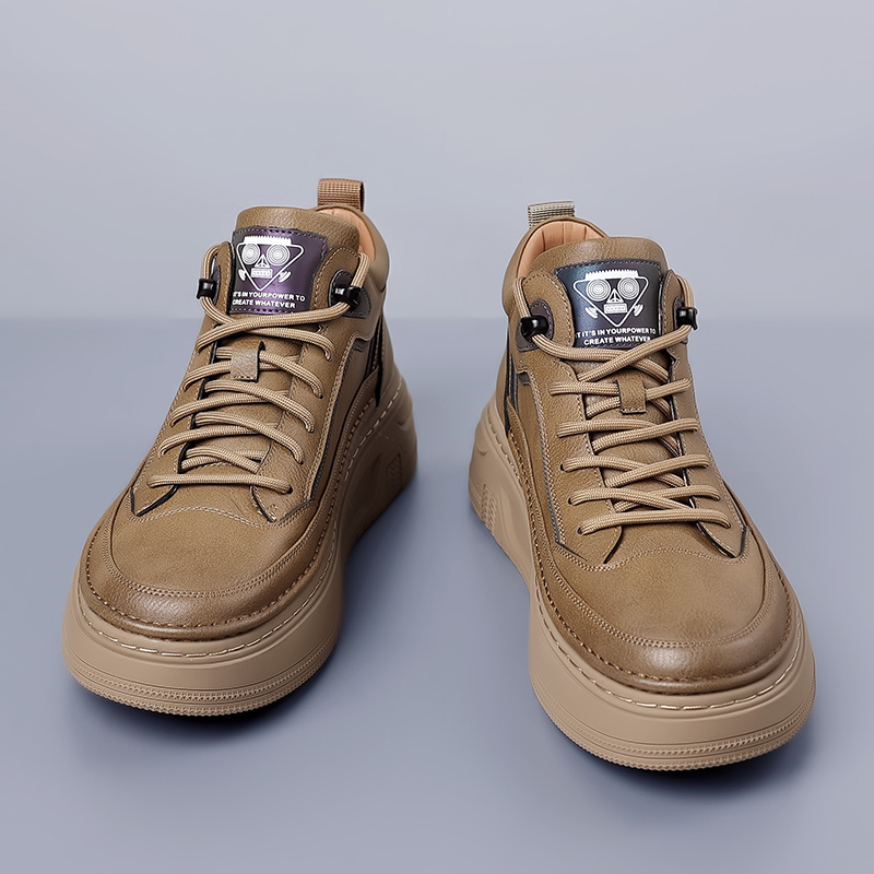 Winter Hot Selling Men's Genuine Leather Casual Shoes Fashionable Height Increasing Shoes Versatile Men's Outdoor Oxford Shoes