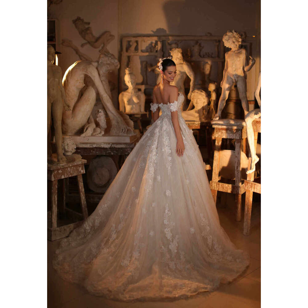 Romantic Wedding Dresses Ball Gown Sweetheart Off The Shoulder Appliques or-Length Bride Dress Vestido de novia Custom Made