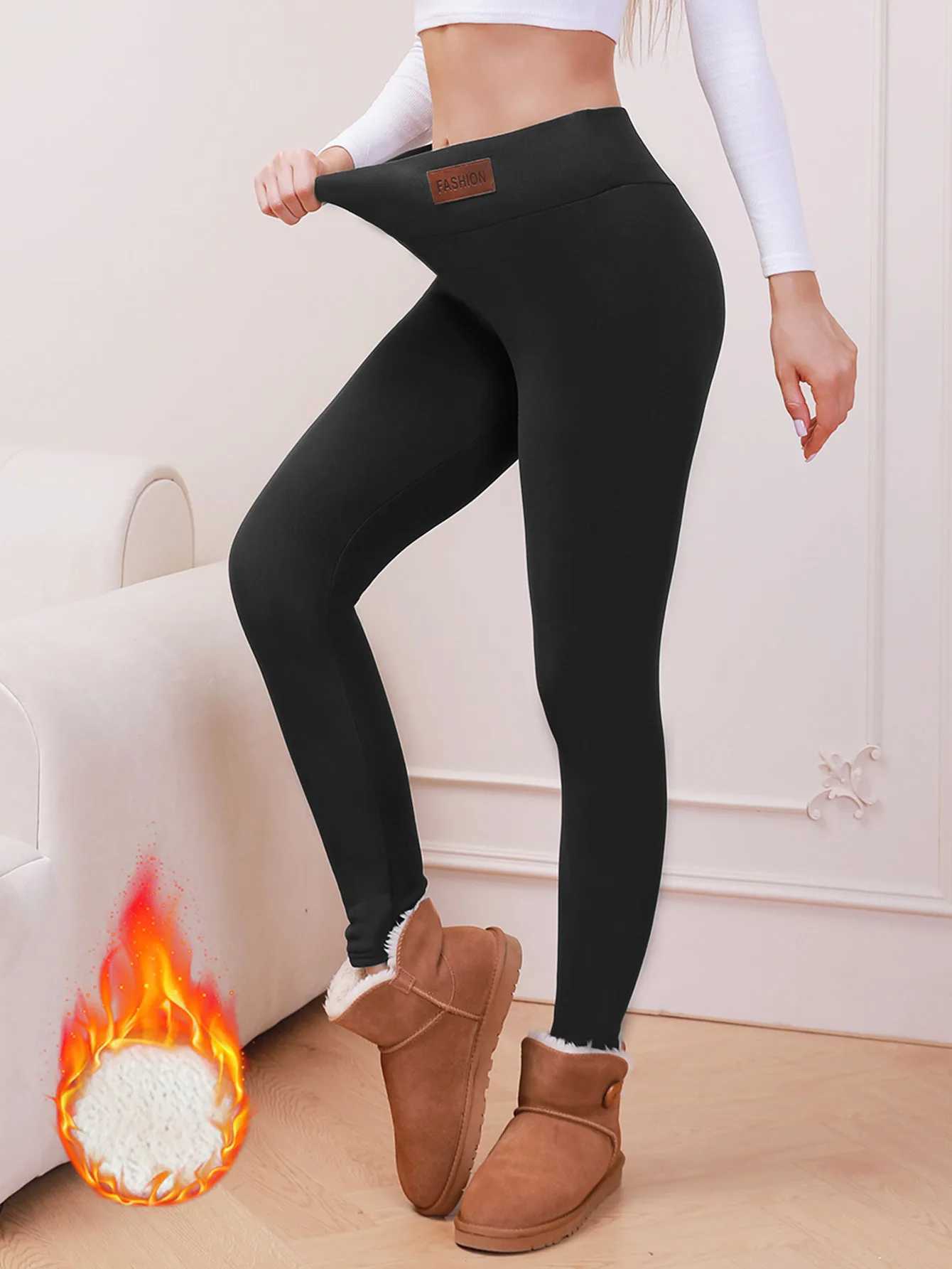 Winter Warm Women Thicken Leggings Fleece Pants Female Thermal Leggings Tights Sexy High Waist Stretchy Sports Outdoor TightsX240914
