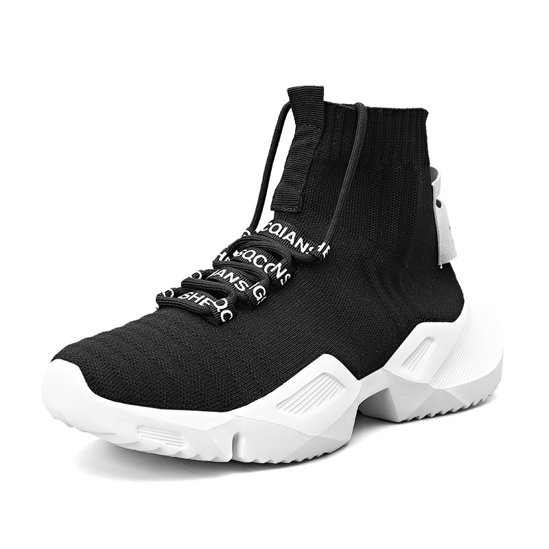 Running 2023 Sneakers High Top Fashion Sport Men Shoes Mesh Breathable Comfort Thick Bottom Outdoor Big Size 39-47