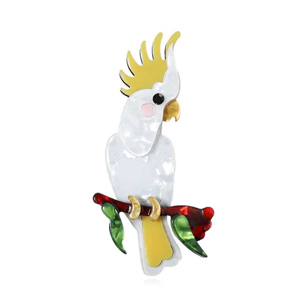 Handmade Acrylic Animal Parrot Brooches for Women Men Lovely Sitting Pet Casual Party Brooch Pin Gifts Jewelry AccessoriesX240914