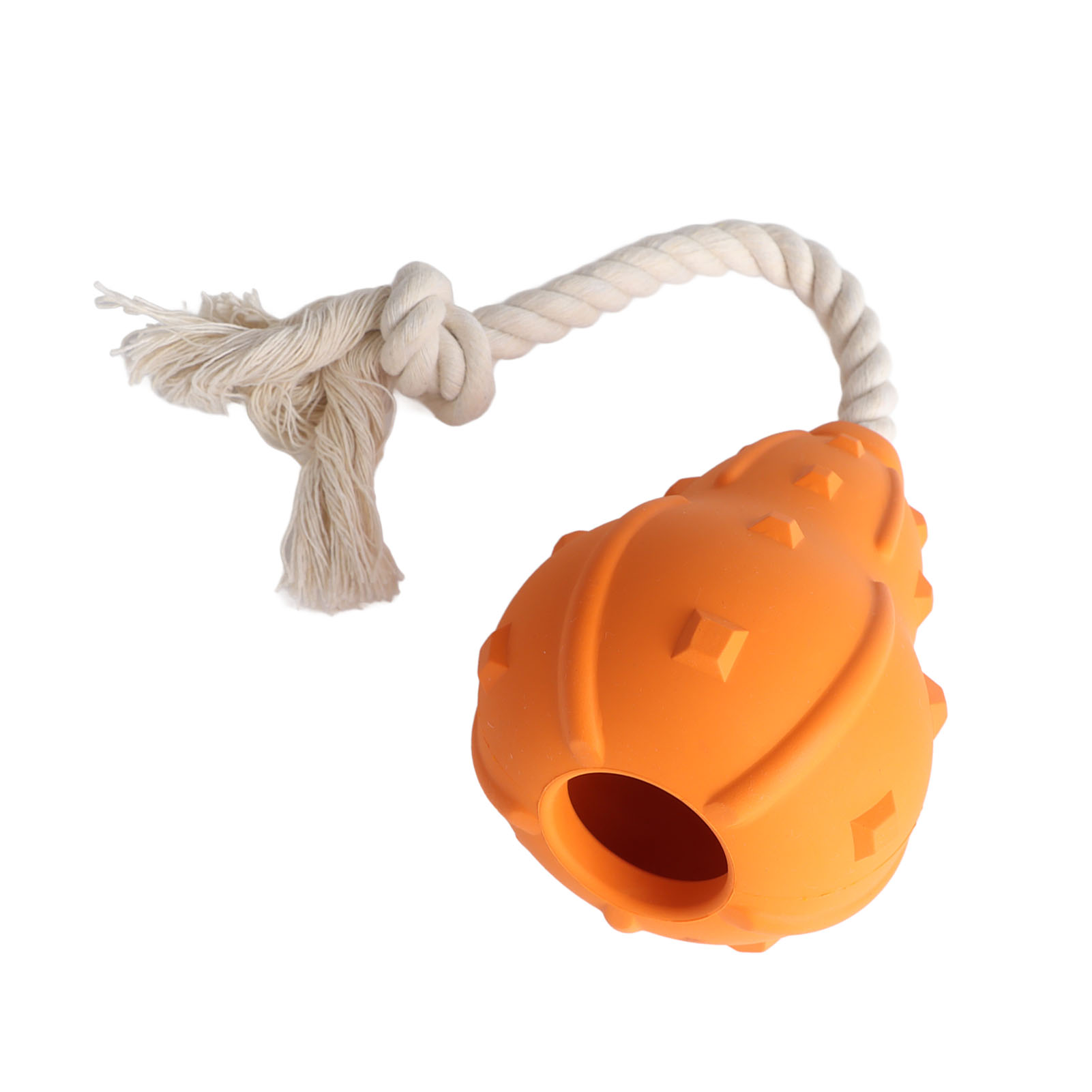 Pumpkin Pet Chewing Toy Rubber Pet Biting Toy Durable Multifunctional Interactive Teething Toy For Dogs Cats
