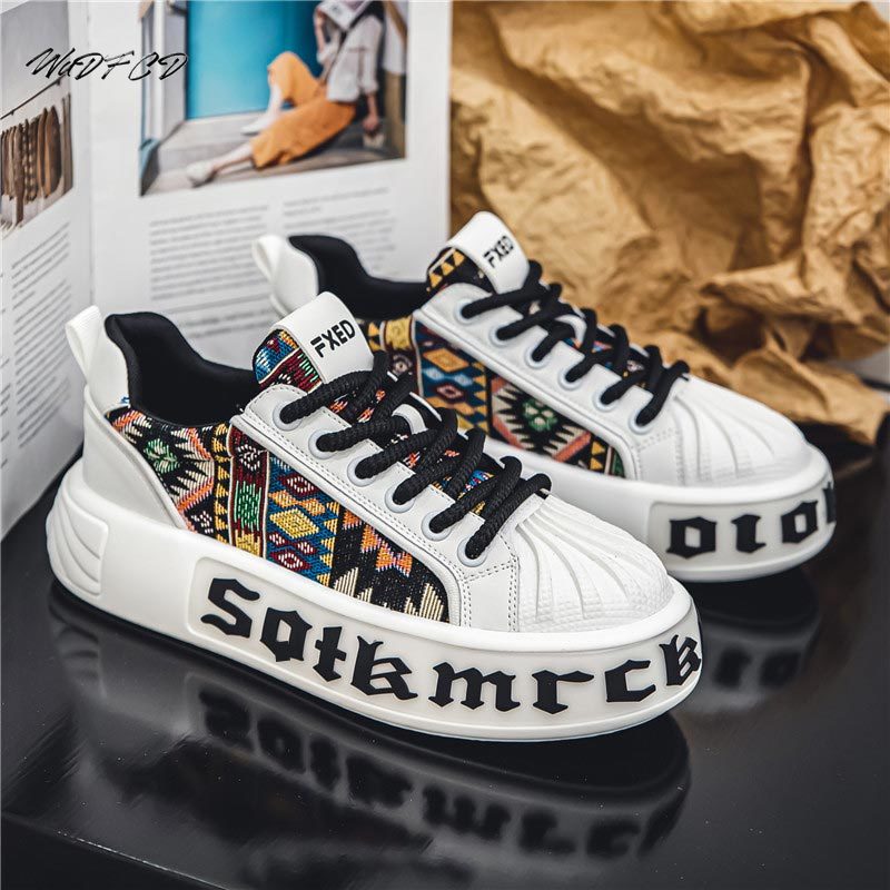 Mens Casual Sneakers Designer White Fashion Microfiber Leather Mesh Breathable Height Increased Flat Platform Board Shoes a5d3 db14