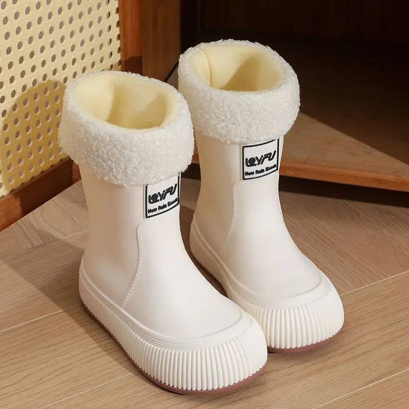 Childrens rain boots non slip rubber shoes suitable for girls and boys fashionable rain boots for middle-aged and elderly children 240913