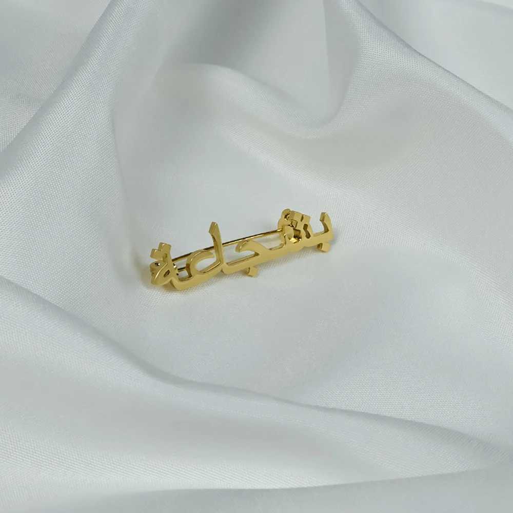 Customized Arabic Name Brooch Fashionable and Minimalist Stainless Steel Brooch a Gift for Men and Women A Gift for Good FriendsX240914