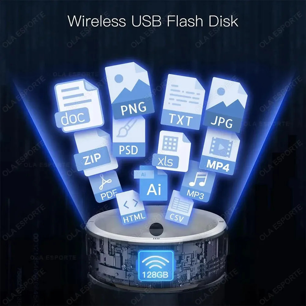 Smart Ring 6 RFID Cards 128 GB Wireless Disk Sharing Sport for GPSIDICNFC IOS Android WP Mobile Phones SOS Dial Smartring 240910
