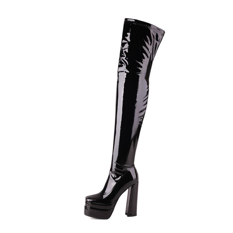 Over Sexy the Knee Boots Women New 2023 Platform Thigh High Boot White Dance Party Fetish Shoes Lady Large Size 45 2659