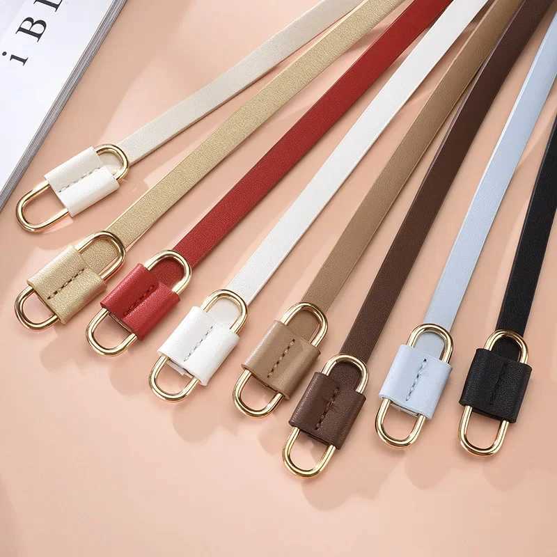 Metal Buckle Thin Stretchy Waist Belt Striped Elastic Waistband Elegant Women Girdle Female Belt Fashion Apparel Accessories NewX240914