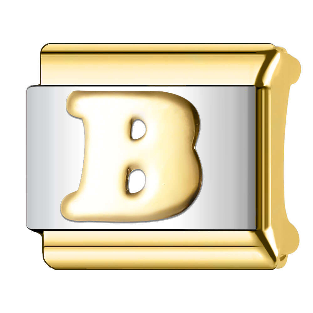 New Women's Gift 26 Alphabet Letters Bead Italian Charms Links Bangle Beads Fit 9mm Stainless Steel Bracelet Making DIY For Women Fashion Jewelry