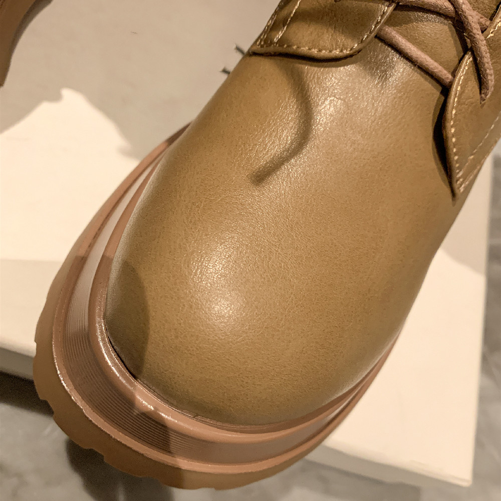 women's danxuefei genuine leather lace-up thick sole platform flats autumn knee high casual punk knight boots back zip hot 3683