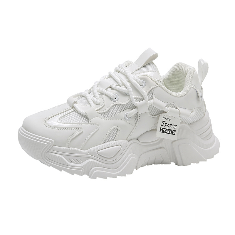Platform Sports Shoes for Women 2022 Spring Autumn White Mesh Breathable Running Tennis Casual Female Sneakers Zapatos De Mujer