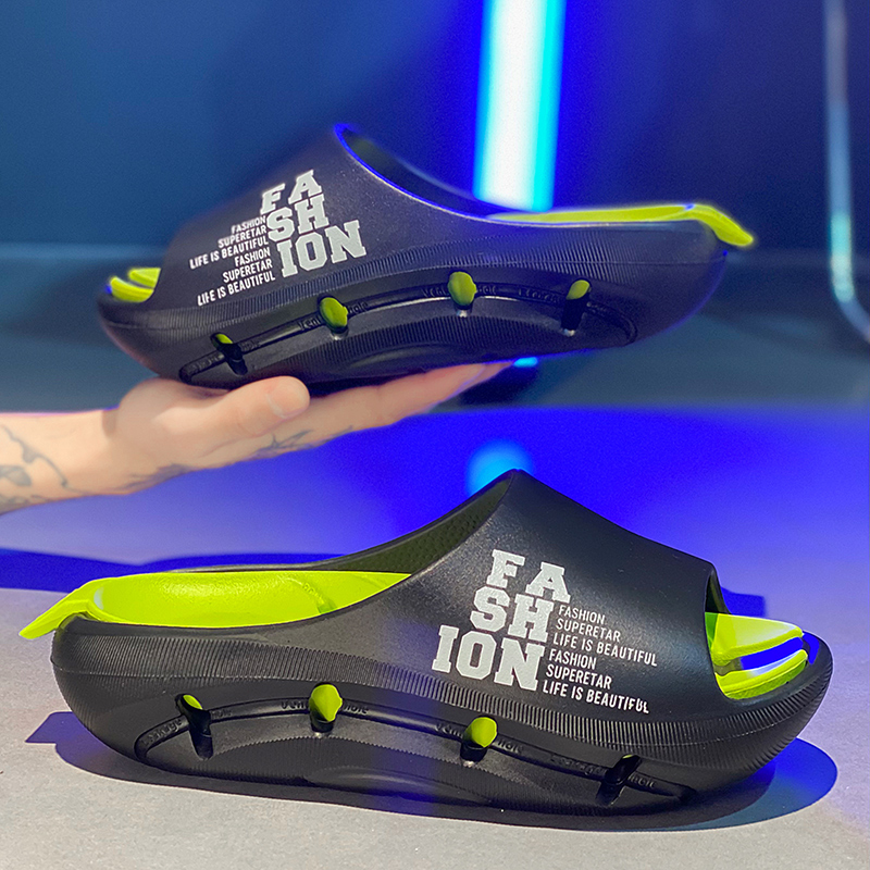 Fashion Men's Slippers Indoor Outdoor Sandals Beach Soft Thick Sole Slides Casual Shoes Men Women Flip-flops Home Slippers 36-45