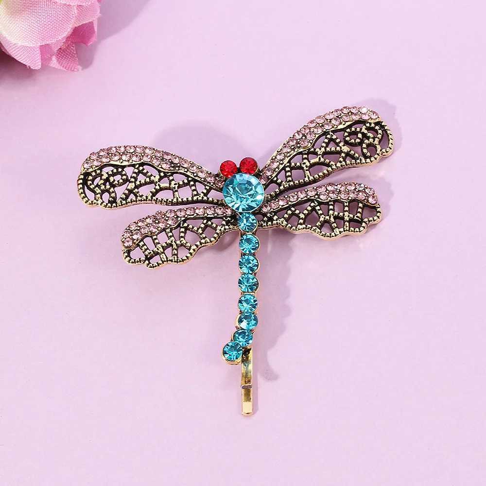Horror Movie Coraline Crystal Dragonfly Hair Clip Brooch for Women Girls Cute Animal Hairpin Jewelry Halloween GiftsX240914