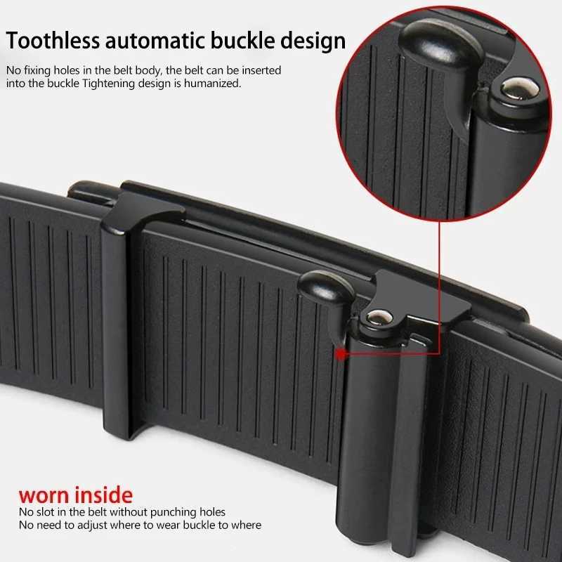 Men Belts Automatic Buckle Belt PU Leather High Quality For Men Leather Strap Casual For JeansX240914