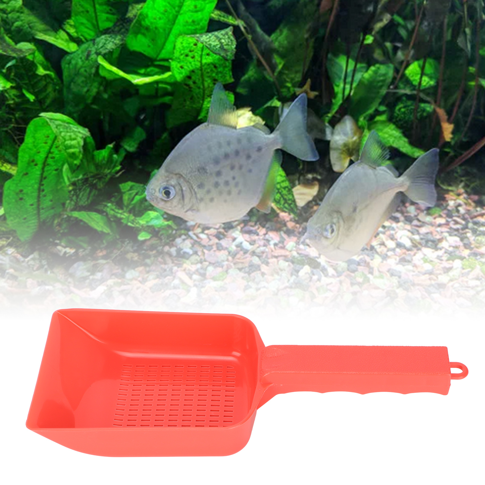 Gravel Sand Shovel Aquarium Sand Scooper Fish Tank Cleaning Tool Red For Home Garden Pool