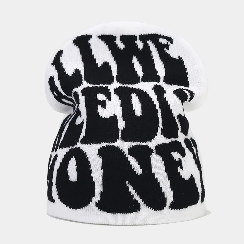 High Quality Unisex Acrylic Jacquard Winter Cap Pullover Protection Warm Hat Skull Knitted Sports Ski Beanie y240906