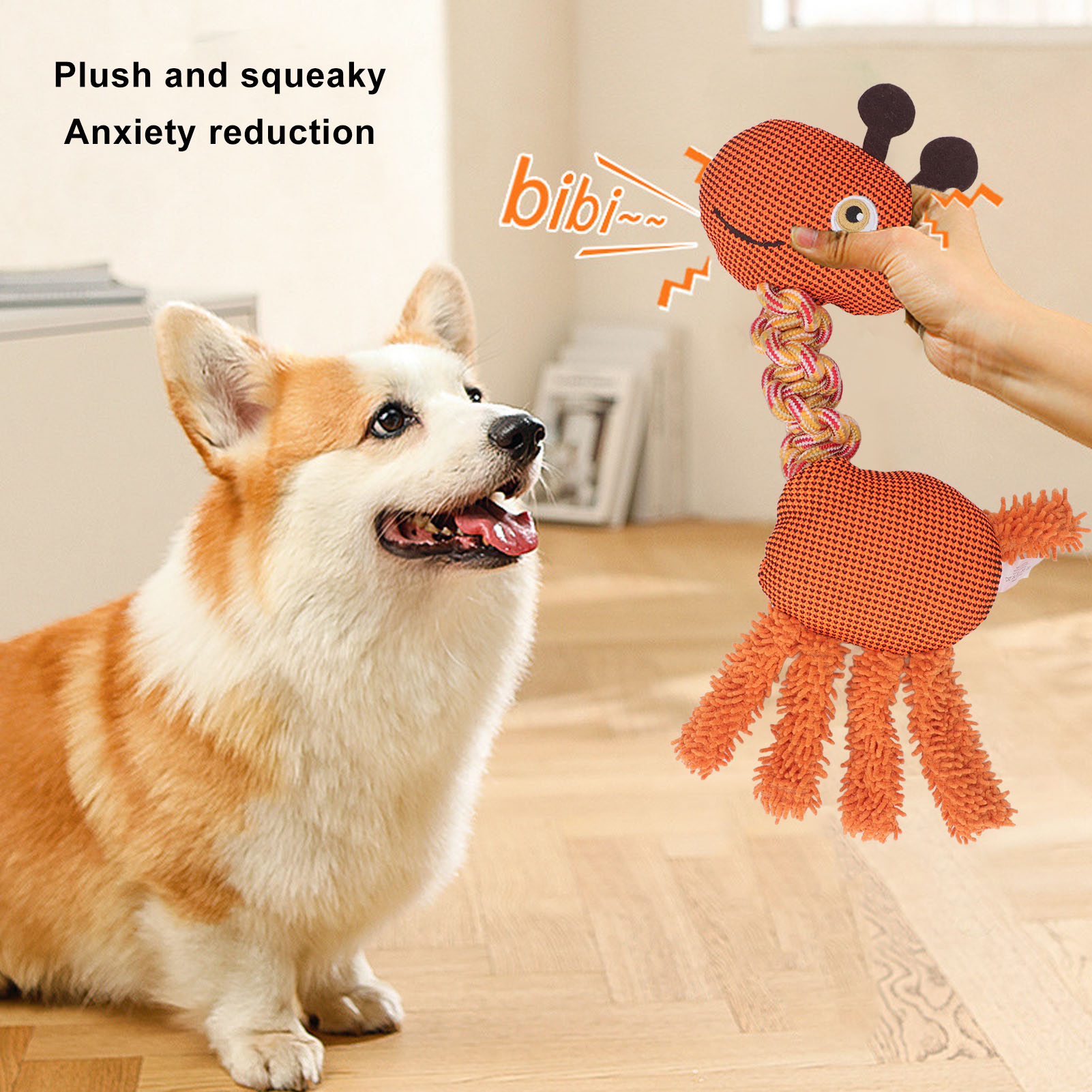 Pet Chewing Toy Bite Resistant Interactive Squeaky Pet Biting Toy Anxiety Reduction Pet Toy For Dogs Crocodilian