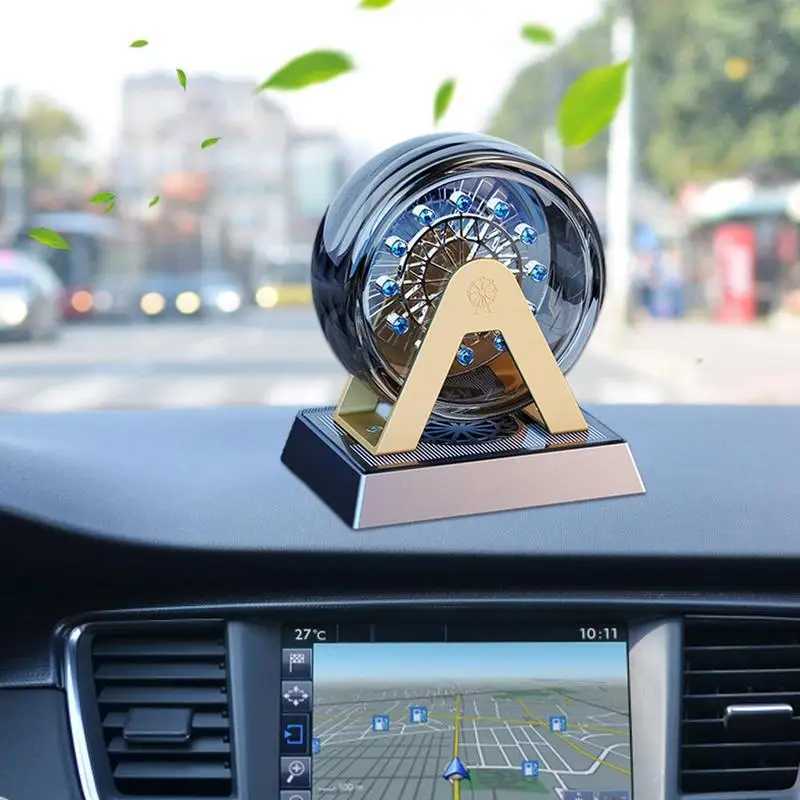 Car Air Freshener Car Interior Ornament Car Accessories Ferris Wheel Shape Solar-powered Car Perfume Diffuser For Cars Truck SUV Auto ConvertibleL2409