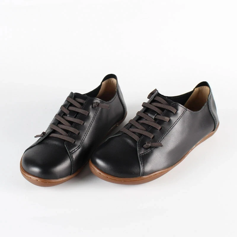 Cowhide Foreign Trade Large Size Handmade Women's Shoes Farmer's Shoes Retro Nostalgic Outdoor Leather Flat Shoes