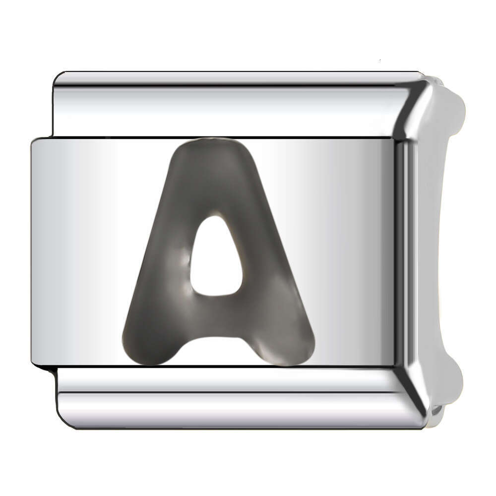 New Women's Gift Colorful 26 English Letters Bead Italian Charms Links Bangle Beads Fit 9mm Stainless Steel Bracelet Making DIY For Women Fashion