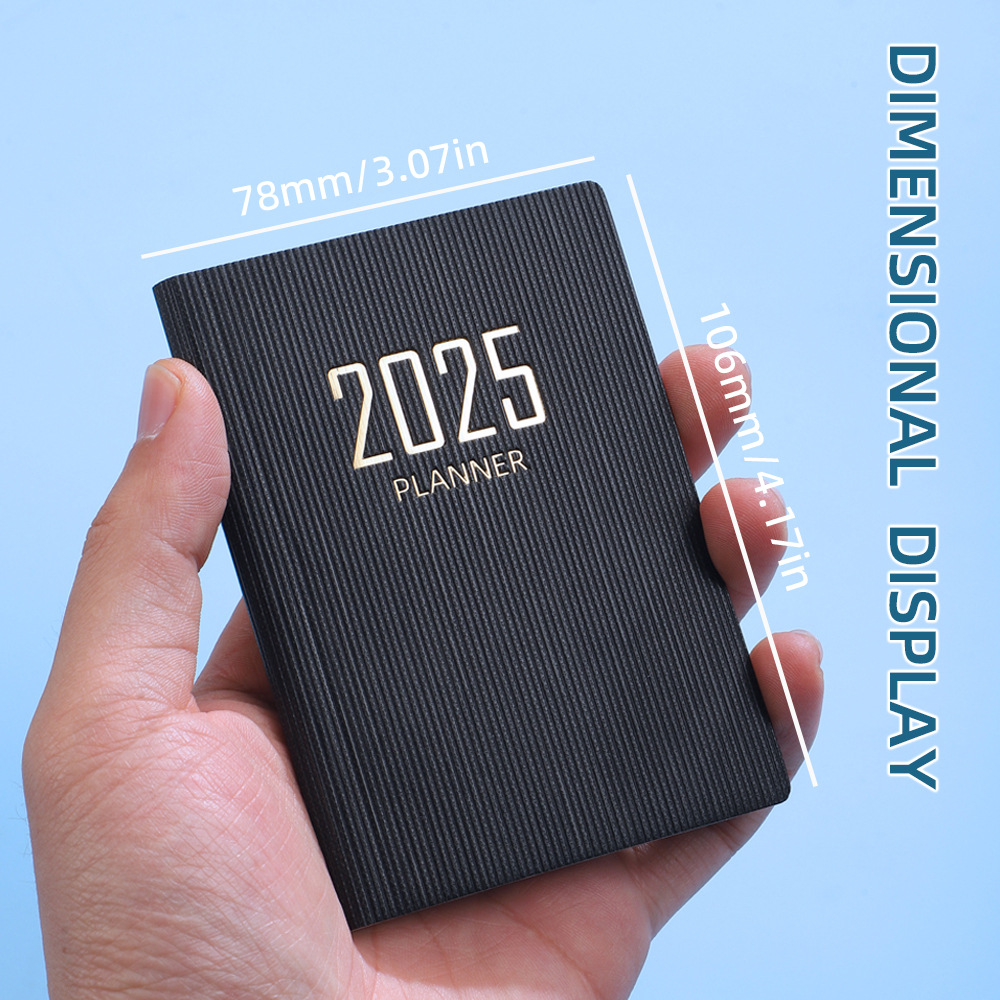 2025 Minimalist Pocket Planner - Compact, Hardcover Design for Daily Planning and Organization