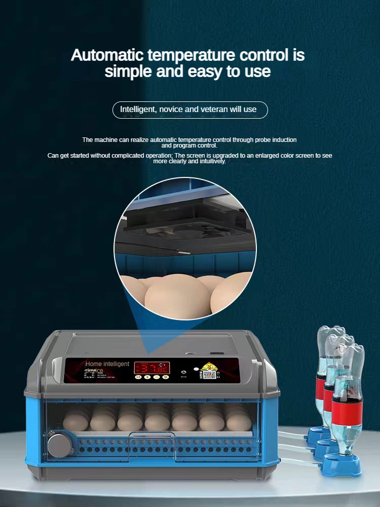300 Capacity Egg Incubator Fully Automatic Dual Power Hatching Machine Chick Roller Automatic Temperature Humidity Control