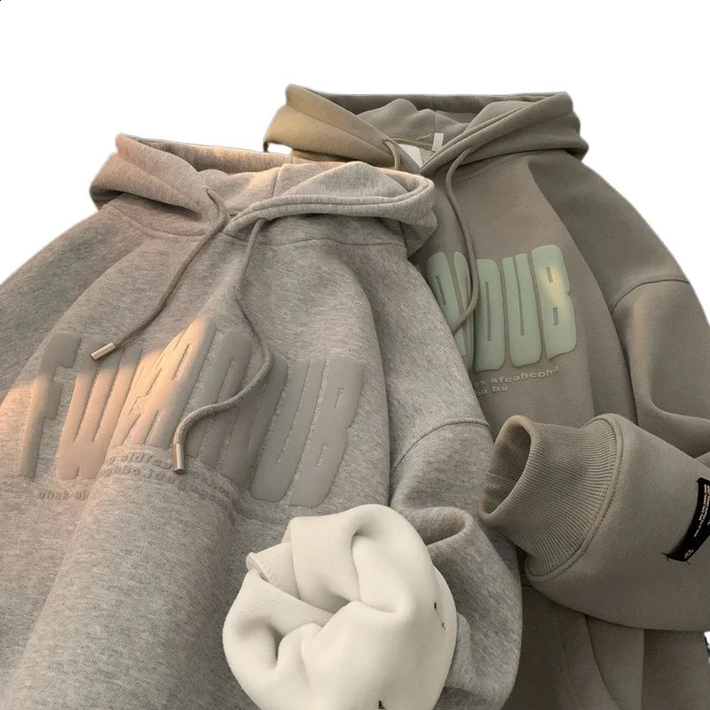 Autumnwinter American wool thickened heavy duty foam mask mens sweatshirt 240913