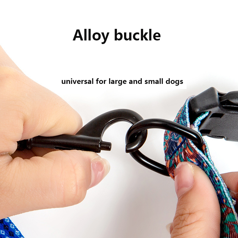 Polyester Dog Collar with Bohemia Floral Tribal Geometric Patterns - Ethnic Style Collar Adjustable for Small Medium Large Dogs