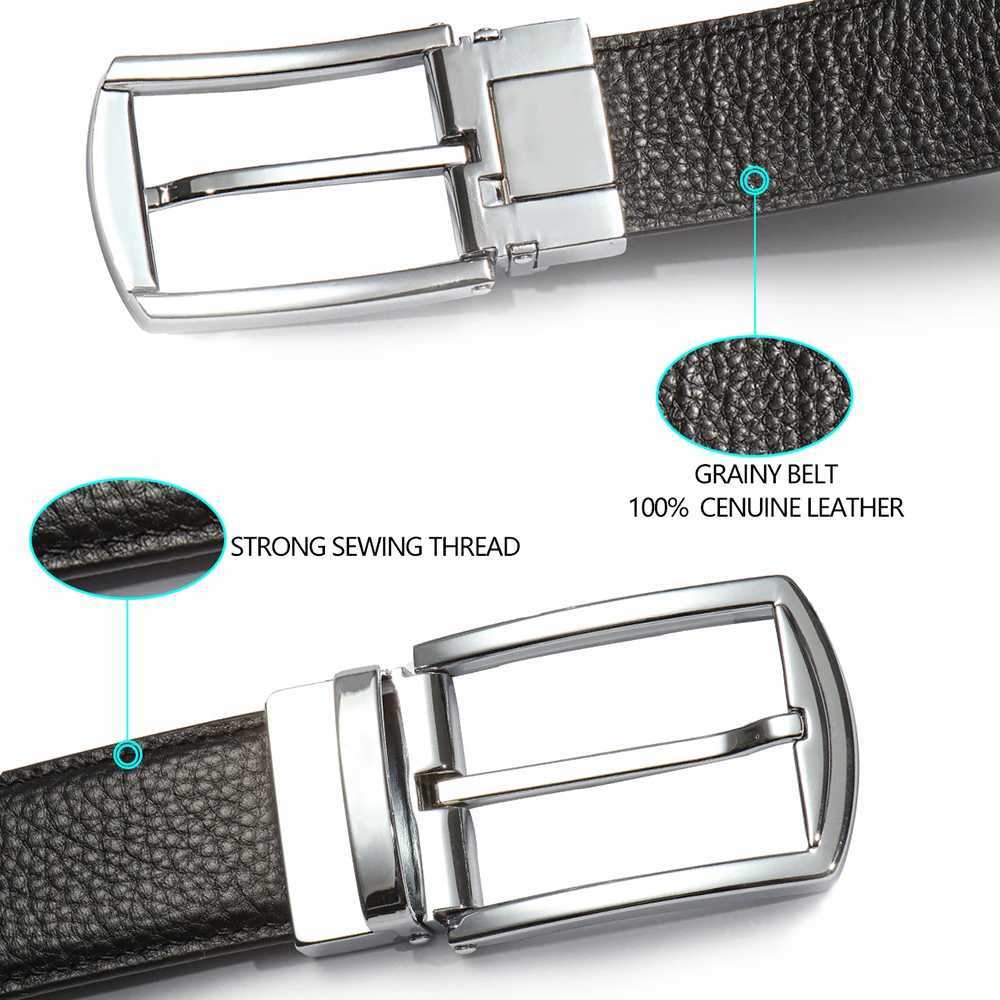 2024 Trend Genuine Leather Belt for Men Male Classic Casual Belts for Jean Pants Work Business Dress Luxury Designer Pin BuckleX240914