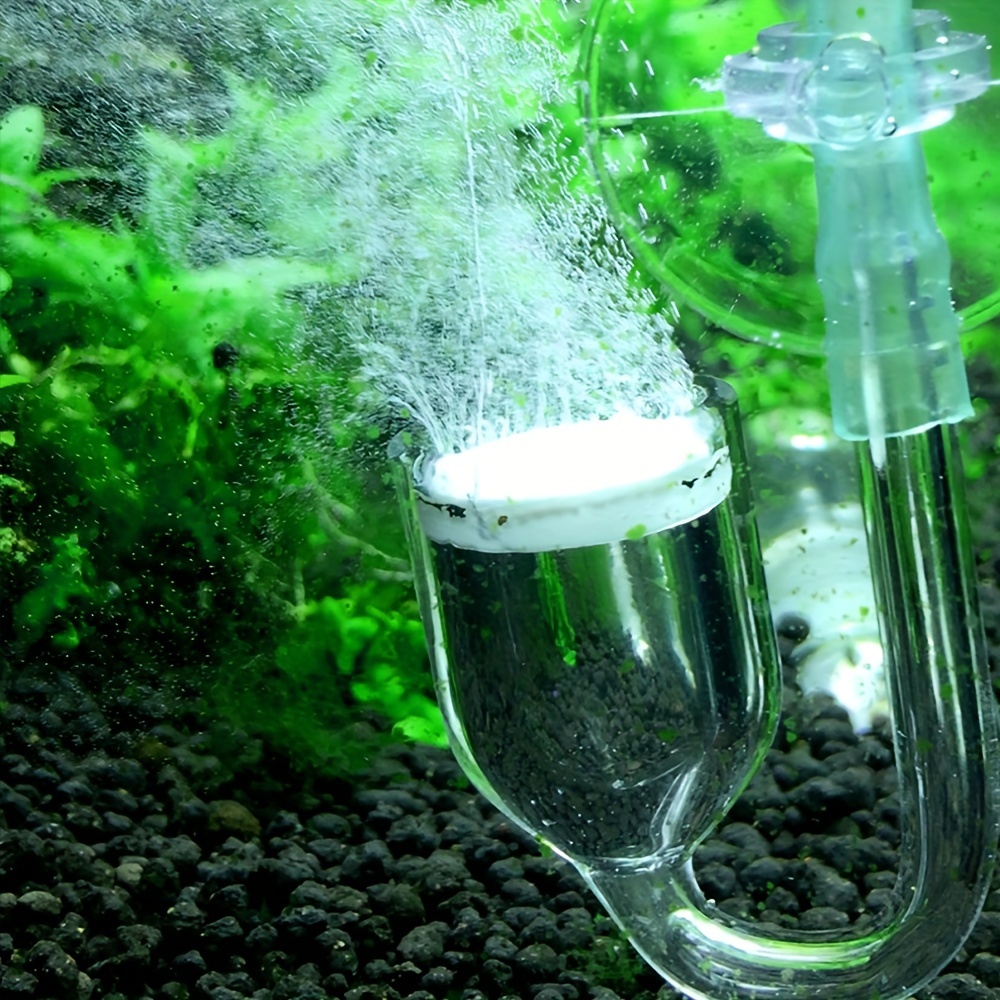 Aquarium Glass CO2 Atomizer Diffuser Bubble Counter Check with Suction Cup for Aquarium Planted Fish Tank Supply Accessories
