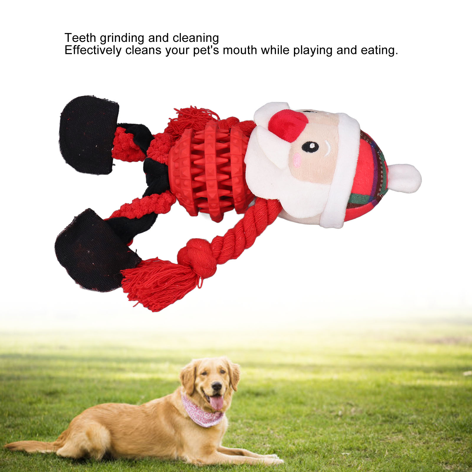 Dog Christmas Toys Funny Interactive Educational Holiday Theme Cute Dog Chew Bite Squeaky Toys For Pets