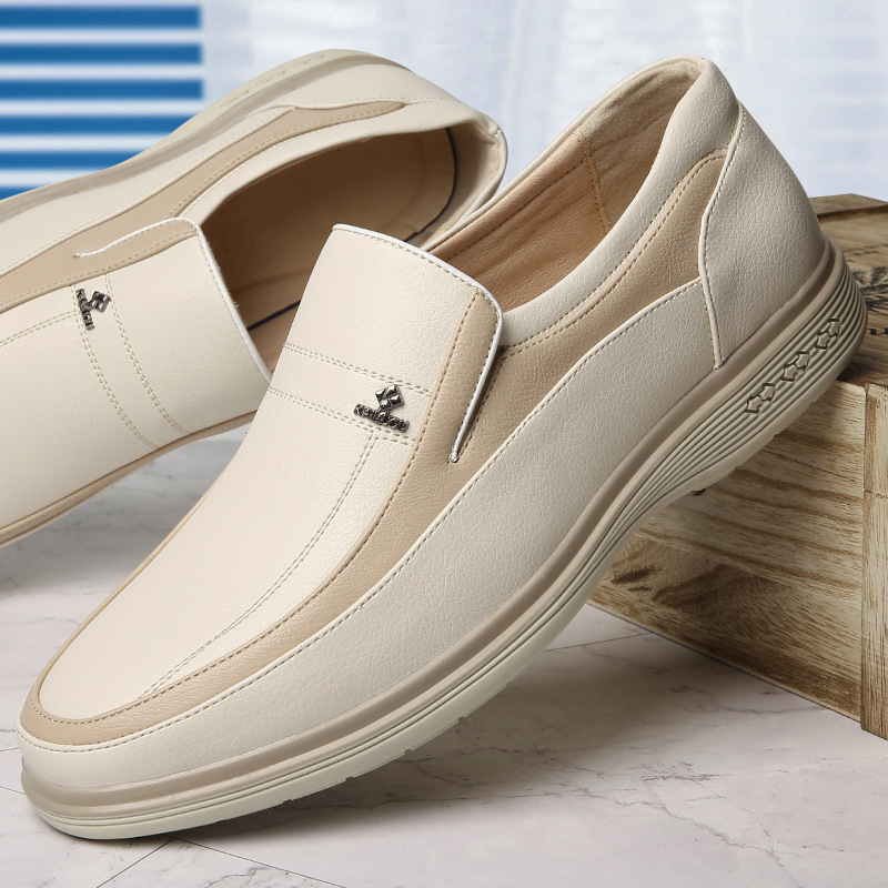 Dress Men Leather Loafers Men's Moccasins Shoes Slip-on Soft Flats Footwear Brand Business Formal Male New Driving Shoe 048e 's