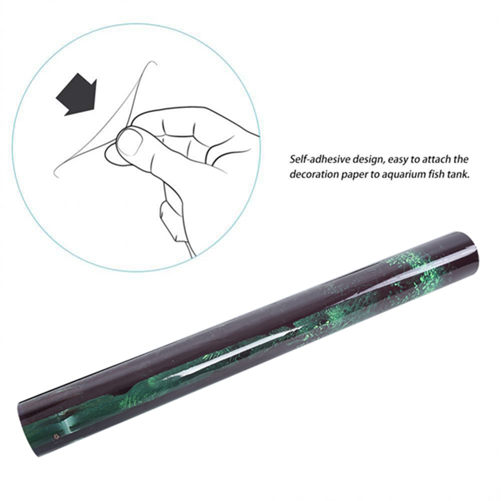 PVC Adhesive Underwater Forest Tank Background Poster Backdrop Decoration Paper