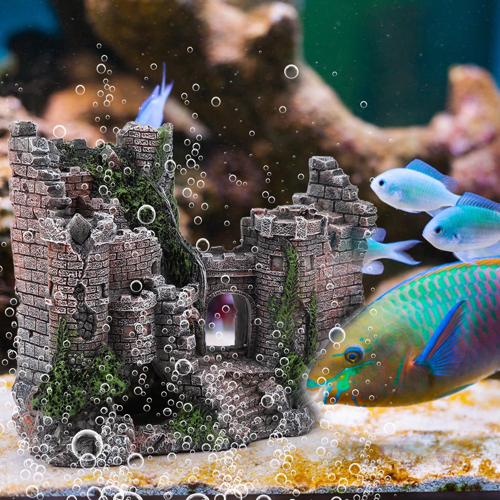 Simulation Resin Hide House for Fish Tank, Aquarium Ornaments, Decor