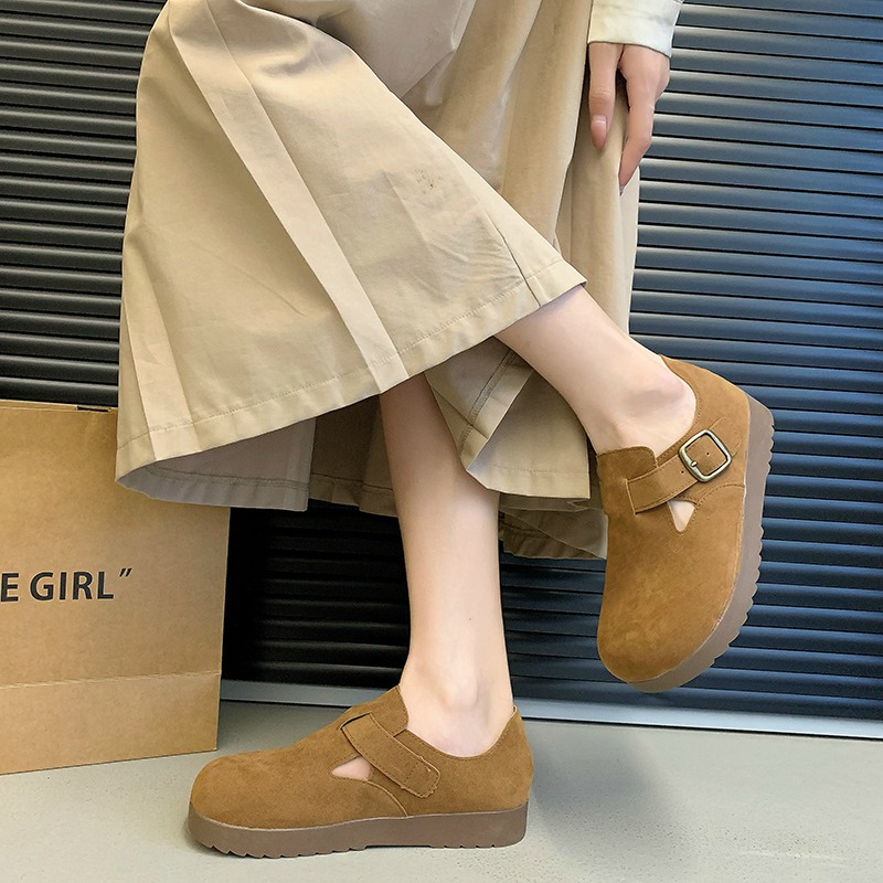 Platform Women's Slip-on Female Footwear Clogs Moccasin Dress Comfortable Summer Retro New Slip On Shoes For Women 3506